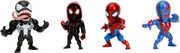 Jada Toys -  Marvel - MetalFigs -  2.5" Spider-Man Diecast Figure 4-Pack (Spider-Man (Classic), Miles Morales (Hoodie), Spider-Man, Venom, Spider-Man 2099) 