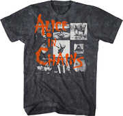 Alice In Chains - Album Covers Collage T-Shirt - Large Black Mineral Wash TS0100ALCA3