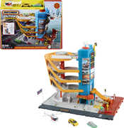 Mattel - Matchbox Action Drivers Transportation Center with a 1:64 Scale Taxi, Boat & Helicopter 