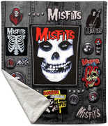 Rocksax - Misfits - Battle Vest - Sherpa Fleece Throw (50 in x 60 in) 