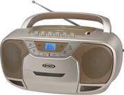 Jensen CD590C Bluetooth Boombox CD Cassette Recorder AM/ FM (Coral)