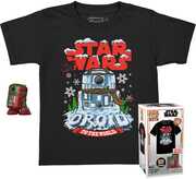 FUNKO POCKET POP!&TEE: Star Wars-Holiday R2D2(MT)- M 