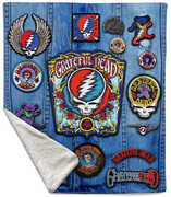 Rocksax - Grateful Dead - Battle Vest - Sherpa Fleece Throw (50 in x 60 in) 