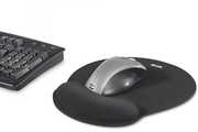 Allsop 30203 Memory Foam Mouse Pad - Ergonomic Wrist Rest (Black) 