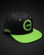 Type O Negative - Green Embroidered Logo - 6 Panel Flatbill Snapback Cap - Black/ Green