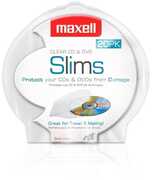 Maxell 190900 Slims 5mm Clam-Shell Cases Semi-Clear 20 Pack