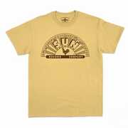 Sun Records - Brown Logo - Heavy Cotton T-Shirt - Yellow Large