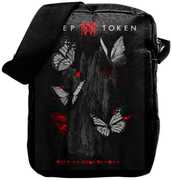 Rocksax - Sleep Token - Butterflies Logo - Crossbody Bag with Stash Pockets (Black) 