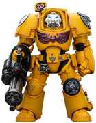 JOYTOY - Warhammer 40k - Imperial Fists: Terminator 3 with Power Fist & Assault Cannon 1/ 18 Action Figure 
