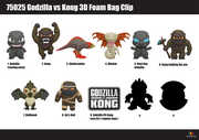 Godzilla Vs Kong 3D Foam Bag Clips in Blind Bag 