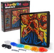 Stranger Things Lite-Brite Deluxe Wall Art - 16" x 16", 6,000 Mini Pegs, 3 HD Designs 