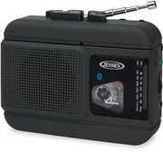 Jensen MCR-60 Personal Portable Cassette Player/ Recorder Bluetooth AM/ FM Radio (Black) 