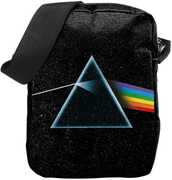Rocksax - Pink Floyd - Dark Side of the Moon Logo - Crossbody Bag with Stash Pockets (Black) 