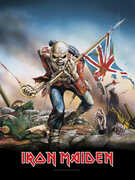 Rocksax - Iron Maiden - Trooper - Sherpa Fleece Blanket (60 in x 80 in)