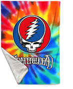 Rocksax - Grateful Dead - Tie Dye - Sherpa Fleece Throw (50 in x 60 in) 