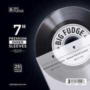 Big Fudge BFPIS7x25 7 Inch Vinyl Record Premium Inner Sleeves - 25 Pack