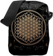 Rocksax - Bring Me The Horizon - Flower Of Life Logo - Crossbody Bag with Stash Pockets (Black)