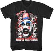 House Of 1000 Corpses - Captain Spaulding T-Shirt - Small Black TS4409HTCA1