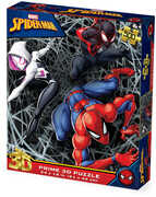 Marvel Spider-Man Spider-Verse Trio 500pc 24x18 in 3D Lenticular Puzzle 