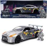 Godzilla - Hollywood Rides - 1:24 2009 Nissan GT-R R35 Ben Sopra Die-Cast Car & Mechagodzilla Figure