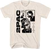 Tupac - Photos Logo T-Shirt - Large Tan 31781816A3 