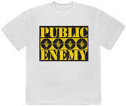 Public Enemy 4 Logos White Unisex Short Sleeve T-shirt XL