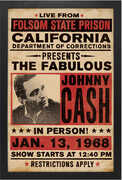 Johnny Cash - Folsom State - In Person! - 11x17 Framed Print WithGel-Coat