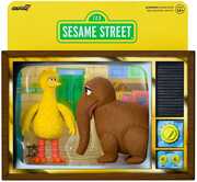Super7 - Sesame Street - ReAction Figures - Big Bird and Mr. Snuffleupagus 2-Pack 