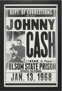 Johnny Cash - Folsom State - 11x17 Framed Print With Gel-Coat 