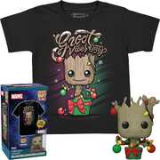 FUNKO POCKET POP! & TEE: Guardians of the Galaxy- Holiday Groot - L 