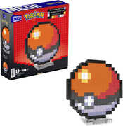 MEGA BLOKS Pokemon Classic Poke Ball, Pixel Art, 342 Piece Building Toy Set 
