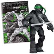 Teenage Mutant Ninja Turtles - Page Punchers - 5" Leonardo Action Figure with Comic (Black, White & Green) (TMNT)