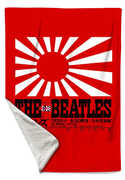 Rocksax - The Beatles - Japan Flag - Sherpa Fleece Throw (50 in x 60 in)
