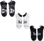 Perri's - Beatles - Help White Black - Crew Socks (3 Pack) 