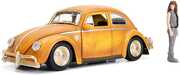 Jada Toys - Transformers Bumblebee Movie Volkswagen Beetle Die-cast Car, 1:24 Scale Vehicle & 2.75 Charlie Collectible Figurine