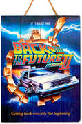 Back to the Future II - Woodart 3D - Flying Delorean 12"x16" Hanging Sign
