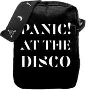 Rocksax - Panic! at The Disco - Death of a Bachelor Logo - Crossbody Bag with Stash Pockets (Black/ White)