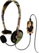 PlayStation 4 Accessory:  Wired Headset - DreamGear Broadcaster with Boom Mic - Camo:  Compatible with PS5 