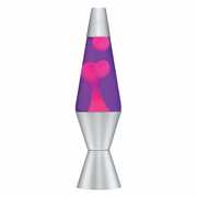 Lava® Lamp 14.5'' Pink Wax/ Purple Liquid/ Silver Base & Cap