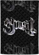 Rocksax - Ghost - Chrome Logo - Sherpa Fleece Blanket (60 in x 80 in) 