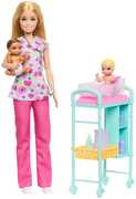 Barbie Careers Baby Doctor Playset with 3 Dolls, Blonde