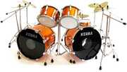 Lars Ulrich Metallica Tama Magnetic Orange 1:4 Scale Miniature Drum Kit Collectible 