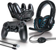 PlayStation 4 Accessory:  DreamGear Advanced Game Accessory Kit - Black:  Compatible with PS5 