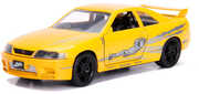 Jada Toys - 1:32 Fast & Furious 1 - Leon's '95 Nissan Skyline GT-R (BCNR33) Yellow 