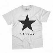 David Bowie - Blackstar Album Cover - Heavy Cotton T-Shirt - Large White