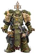 JOYTOY - Warhammer 40k - Death Guard: Plague Marine with Bubotic axe & Plague Knife 1/ 18 Action Figure 