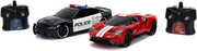 Jada Toys - 1:16 Scale Hypercharger Heat Twin Pack RC Cars (2015 Dodge Charger Police & 2017 Ford GT) 