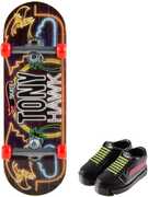 Mattel - Hot Wheels Skate Tony Hawk Bright Flight Finger Skateboard + 1 Pair of Shoes