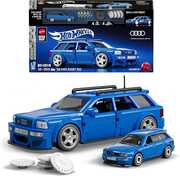 Mattel Brick Shop - Hot Wheels '94 Audi Avant RS2 Building Toy Set with Collectible Die-Cast Car 