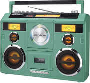 Studebaker SB2140TE Sound Station Bluetooth Boombox CD/ AM-FM Radio/ Cassette Recorder (Teal) 